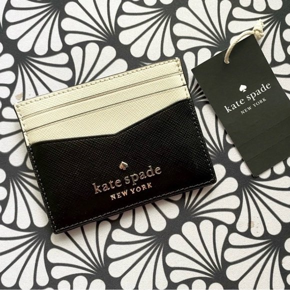kate spade Handbags - Kate Spade Card Holder In Black/White